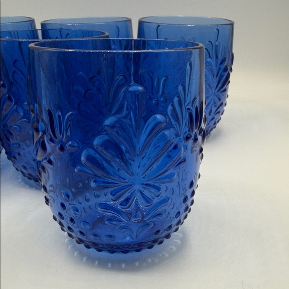 The Pioneer Woman 6 - Sunny Days Cobalt Steamless Wine 13oz - Picture 4 of 5